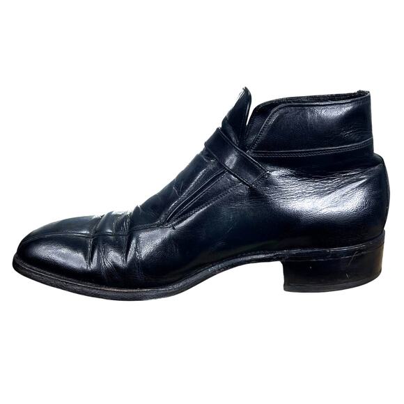 Vintage 70’s Florsheim Men’s Guardsman Black Monk Strap Chelsea Boot Size 8 D main image 11